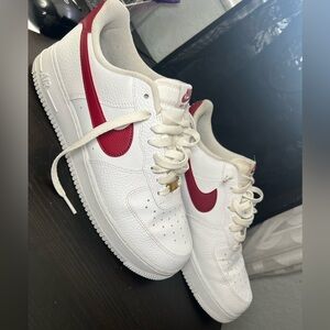 Nike Air Force 1 '07 Shoes White Team Red